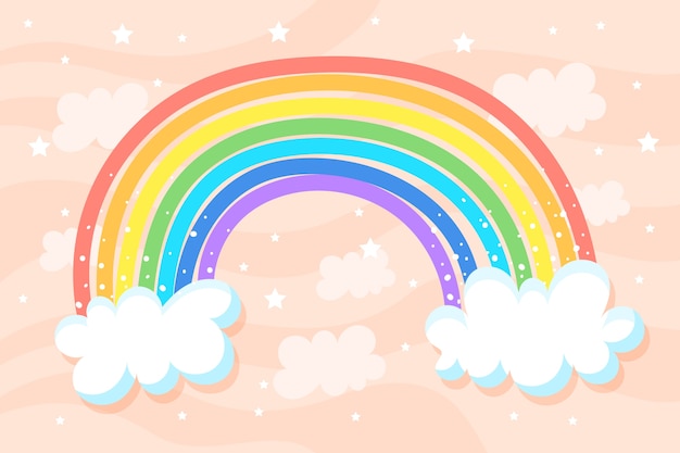 Download Free Vector | Hand drawn rainbow concept
