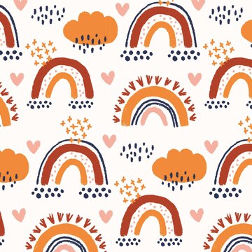 Free Vector | Hand drawn rainbow pattern design