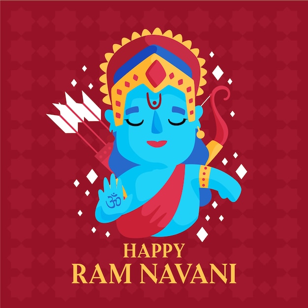 Free Vector Hand Drawn Ram Navami Concept