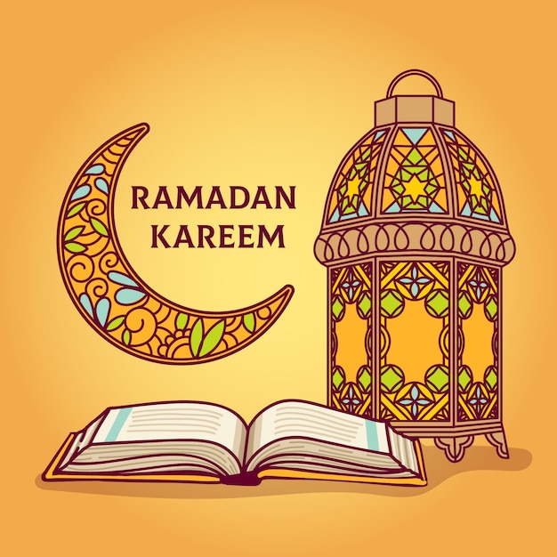 Free Vector Hand Drawn Ramadan Celebration