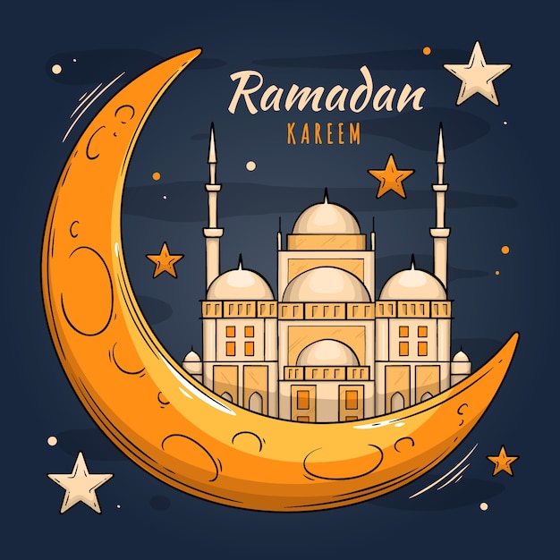 Hand drawn ramadan concept Free Vector