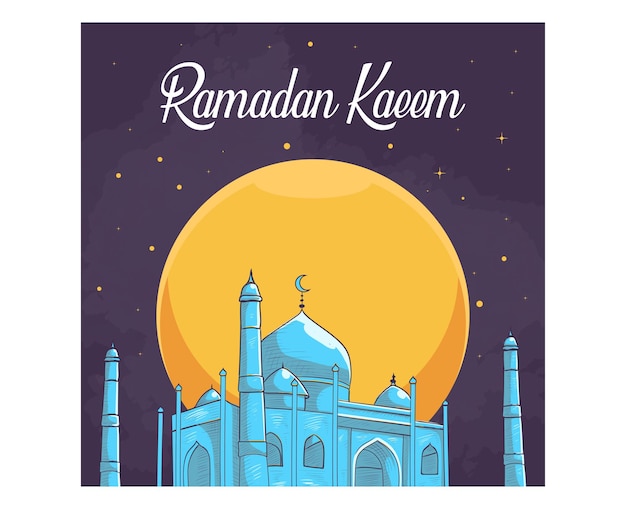 Premium Vector Hand Drawn Ramadan Kareem