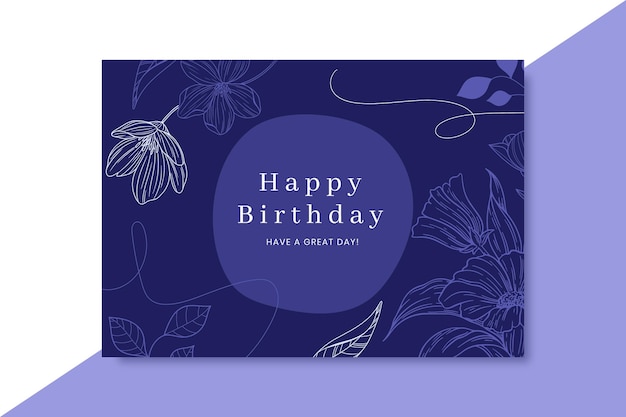 Free Vector Hand Drawn Realistic Birthday Card