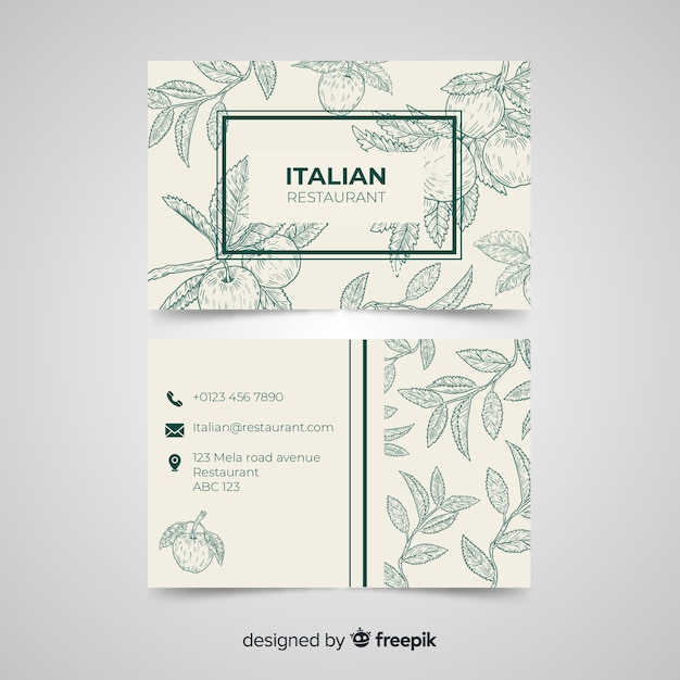 Restaurant Business Cards Templates Free