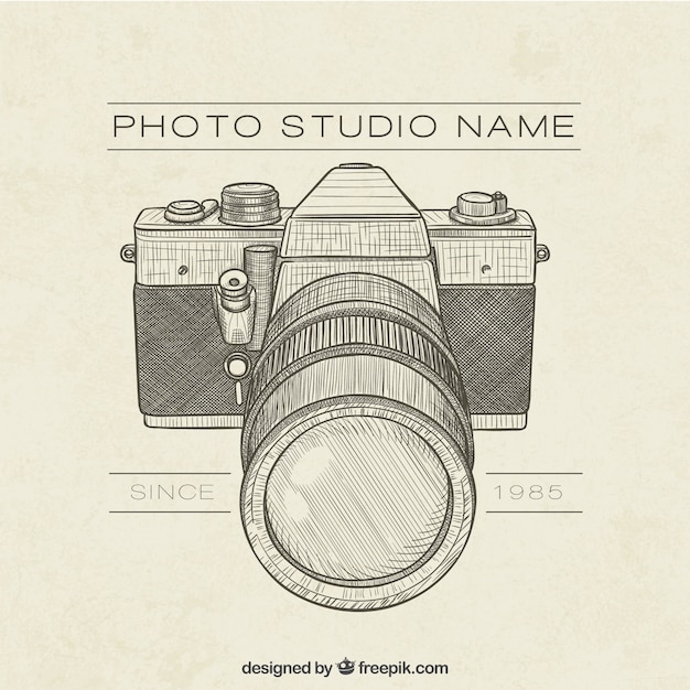 Download Free Hand Drawn Retro Photography Studio Logo Premium Vector Use our free logo maker to create a logo and build your brand. Put your logo on business cards, promotional products, or your website for brand visibility.