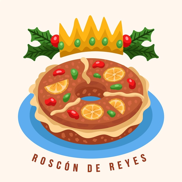 Free Vector Hand drawn roscon de reyes