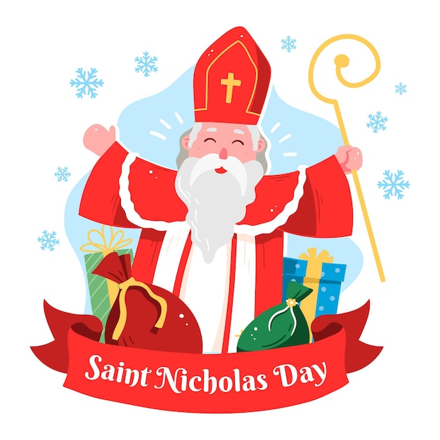 Free Vector Hand drawn saint nicholas day background