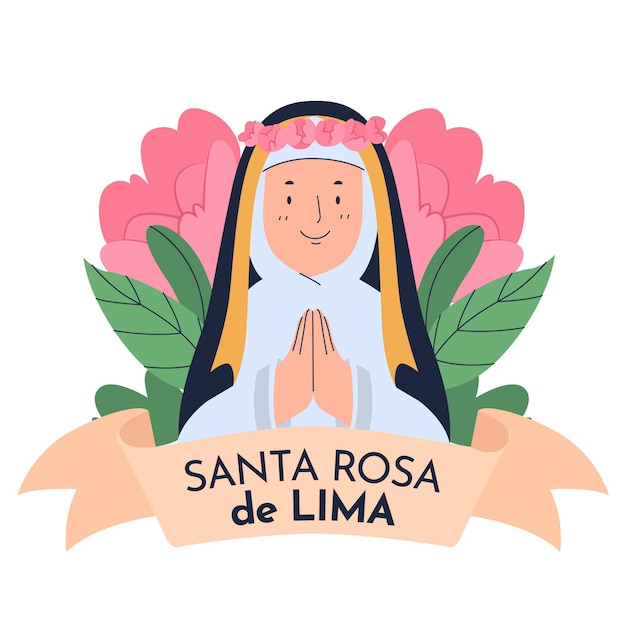 Free Vector | Hand drawn santa rosa de lima illustration