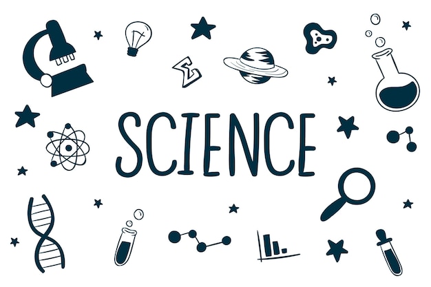 Premium Vector | Hand drawn science background