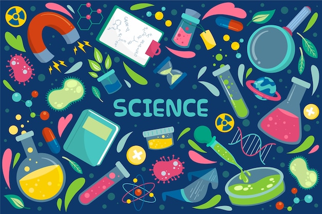 Free Vector | Hand drawn science education background