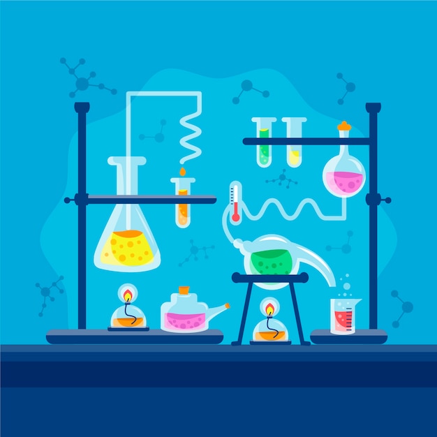 Free Vector | Hand-drawn science lab concept