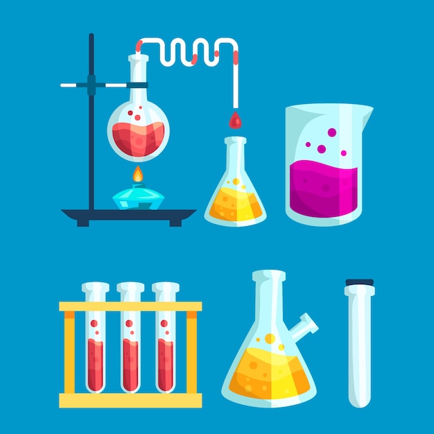 Free Vector | Hand drawn science lab elements