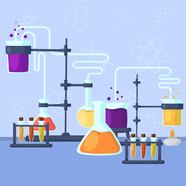 Free Vector | Hand-drawn science lab