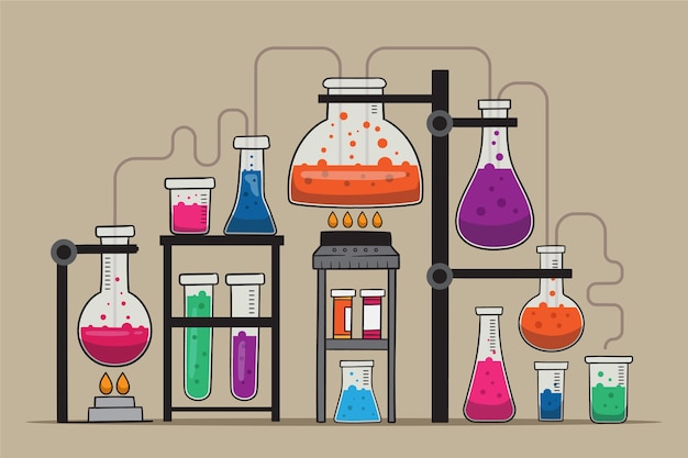 Free Vector | Hand drawn science lab