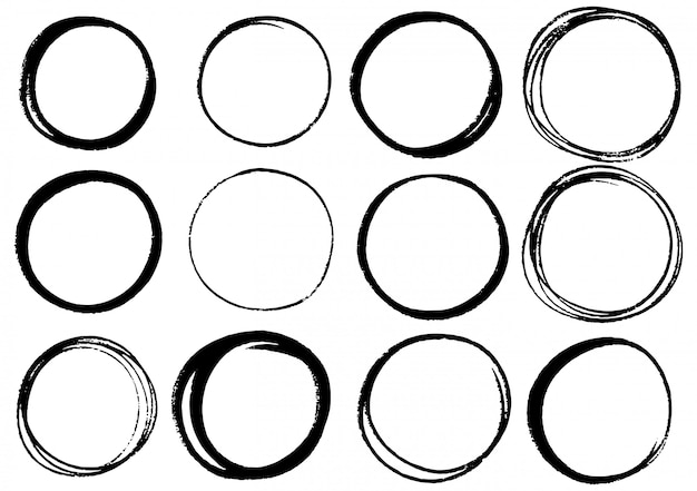 Premium Vector Hand Drawn Scribble Circle