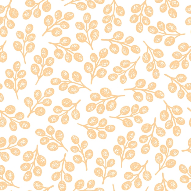 花と手描きのシームレスなパターン 紙 ギフト包装 壁紙 ファブリック テキスタイルデザインのカラフルな花のイラスト プレミアムベクター