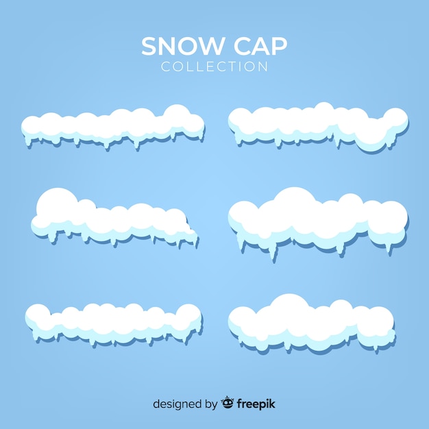 Hand drawn snow cap collection Vector | Free Download