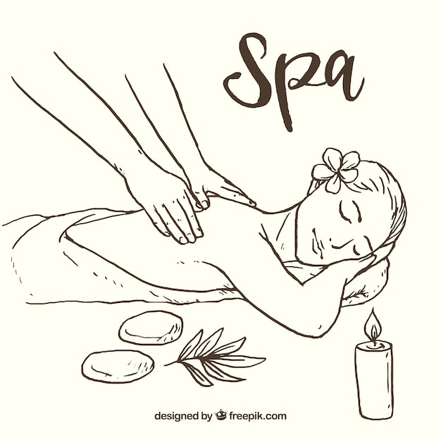 Free Vector Hand Drawn Spa Background
