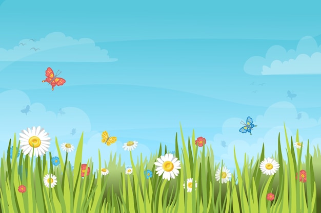 Free Vector | Hand drawn spring background