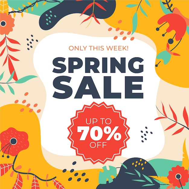 Free Vector | Hand drawn spring sale