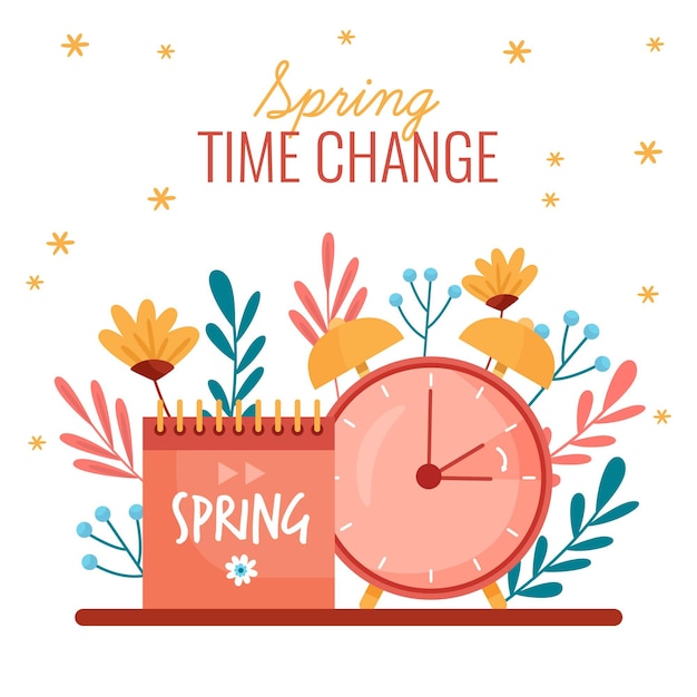 Premium Vector Hand drawn spring time change illustration