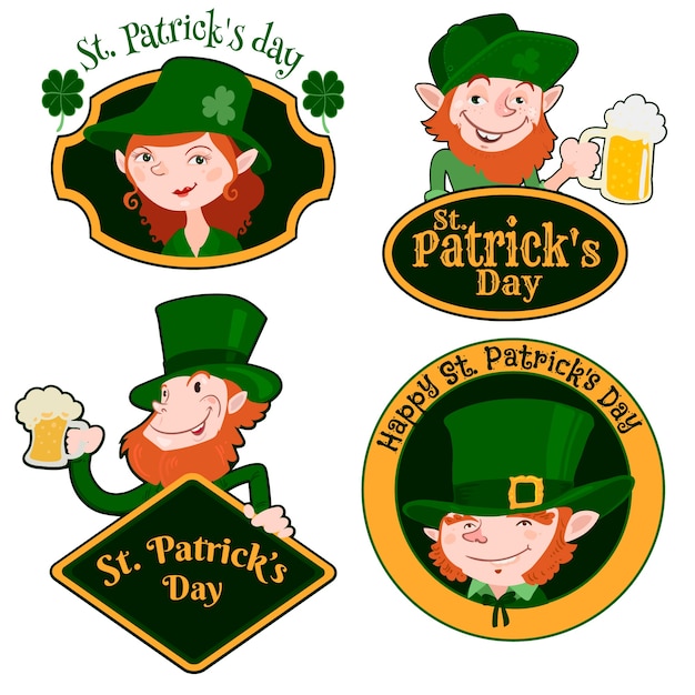 st patricks day badge psd