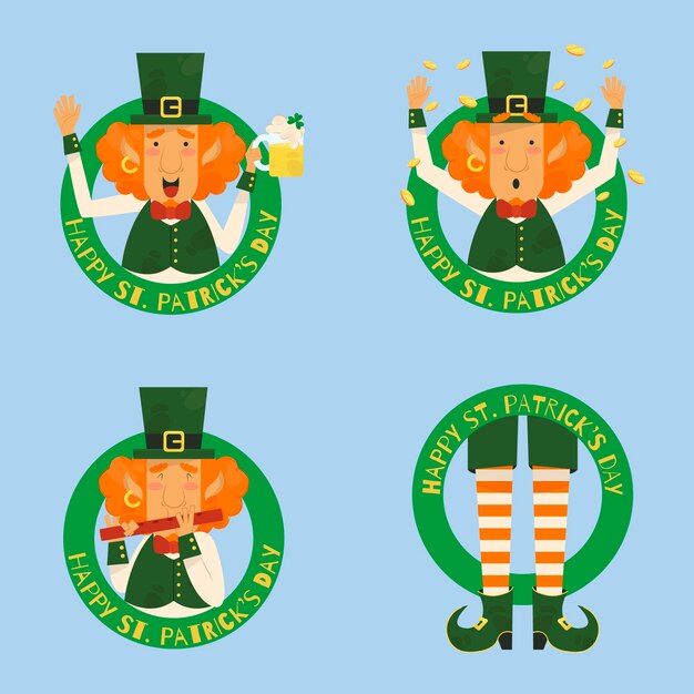 st patricks day badge psd