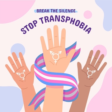 Free Vector | Hand drawn stop transphobia illustration