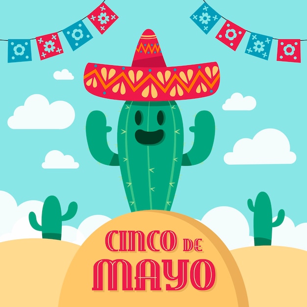 Free Vector | Hand drawn style cinco de mayo event