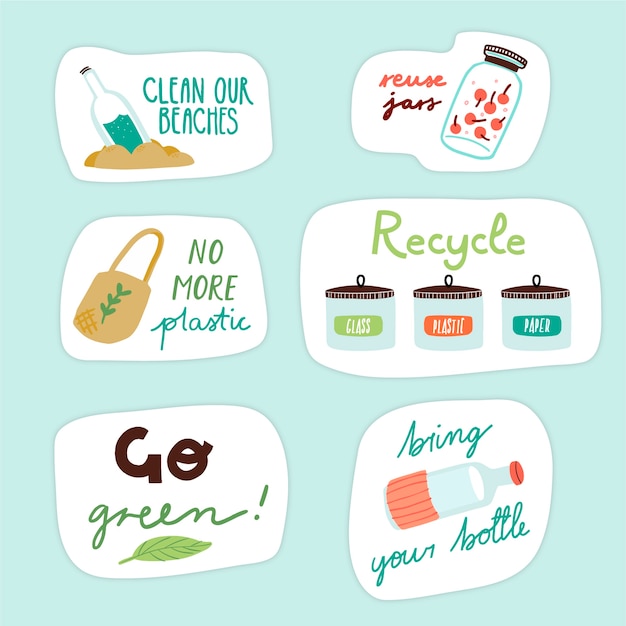Download Free Hand Drawn Style Ecology Badges Free Vector Use our free logo maker to create a logo and build your brand. Put your logo on business cards, promotional products, or your website for brand visibility.