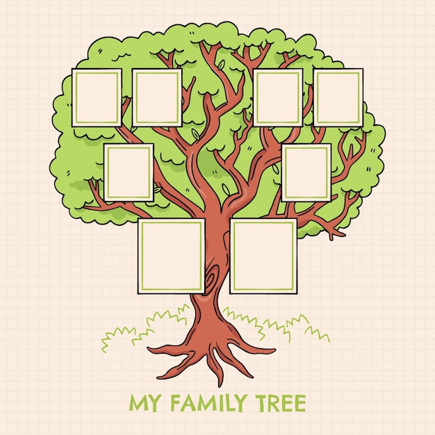 Premium Vector | Hand Drawn Style Family Tree