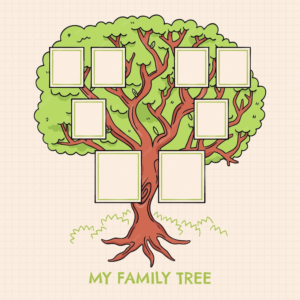 Premium Vector Hand drawn style family tree