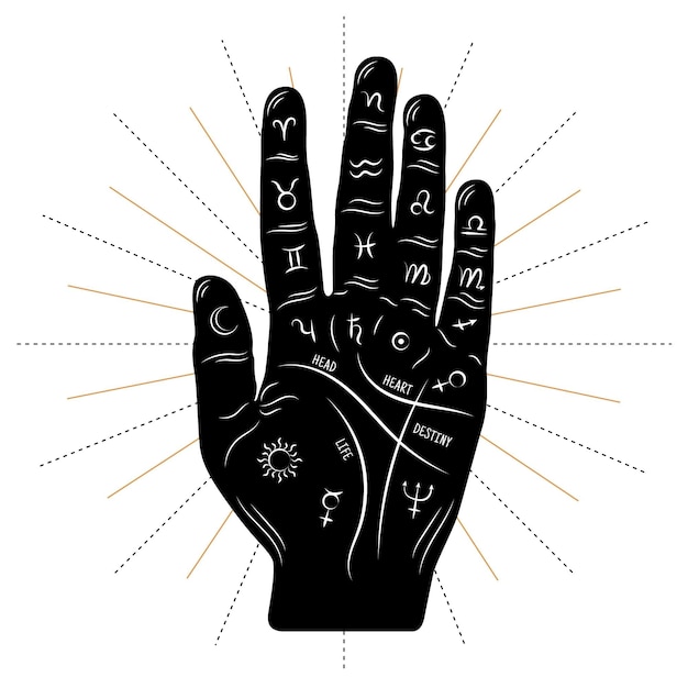 Free Vector | Hand drawn style palmistry symbol