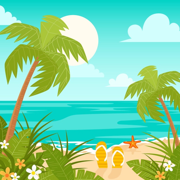 Free Vector | Hand drawn summer illustration