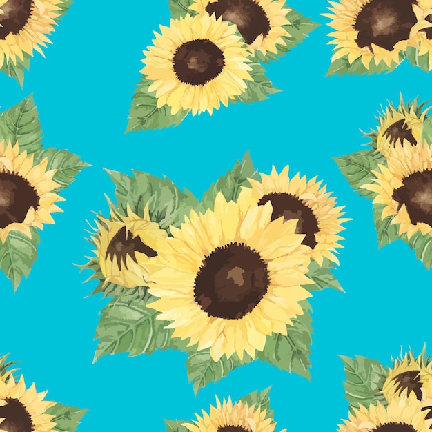 Hand drawn sunflower isolated background
