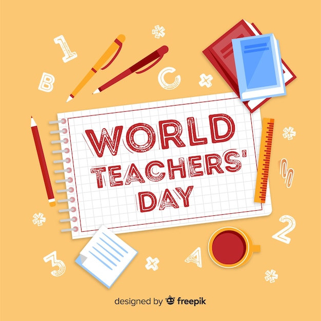 Hand drawn teachers day background Vector | Free Download