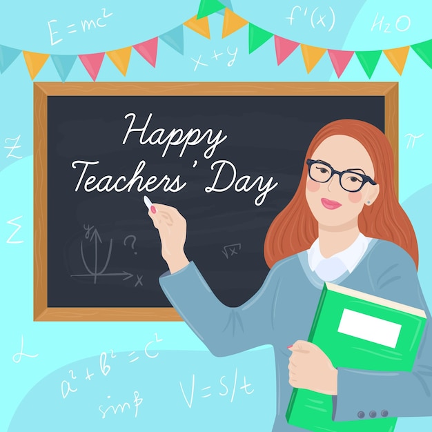 Hand drawn teachers day concept | Free Vector