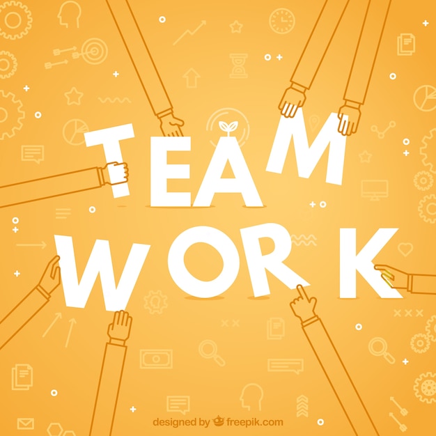 Free Vector | Hand drawn team work concept