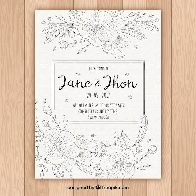 Hand Drawn Wedding Invitations 8