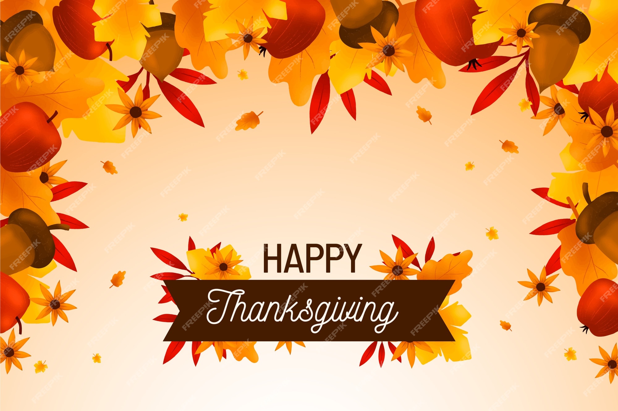 Free Vector | Hand drawn thanksgiving background