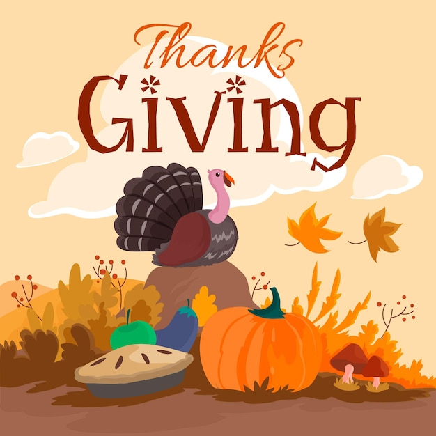 Free Vector | Hand drawn thanksgiving background