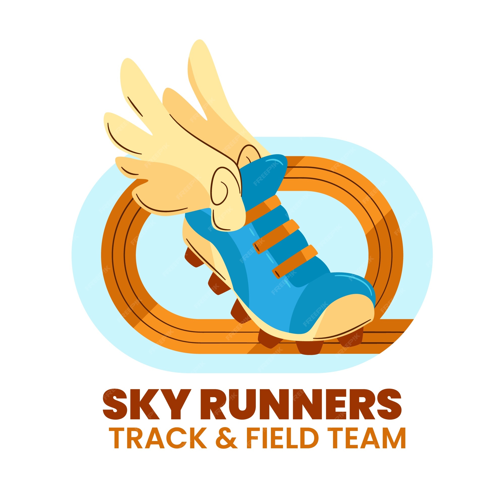 Free Vector | Hand drawn track and field logo