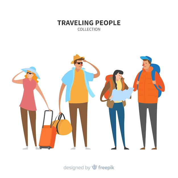 Hand drawn traveler set | Free Vector