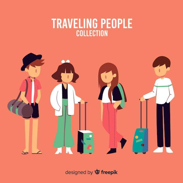 Free Vector | Hand drawn traveler set