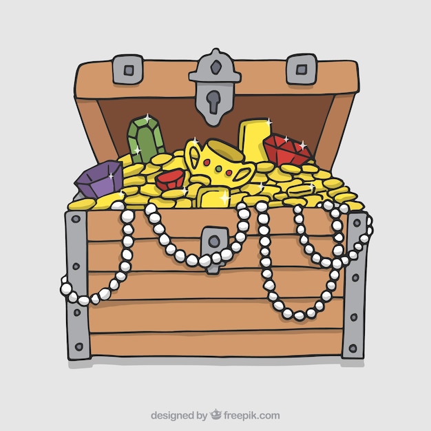 Free Vector | Hand drawn treasure box