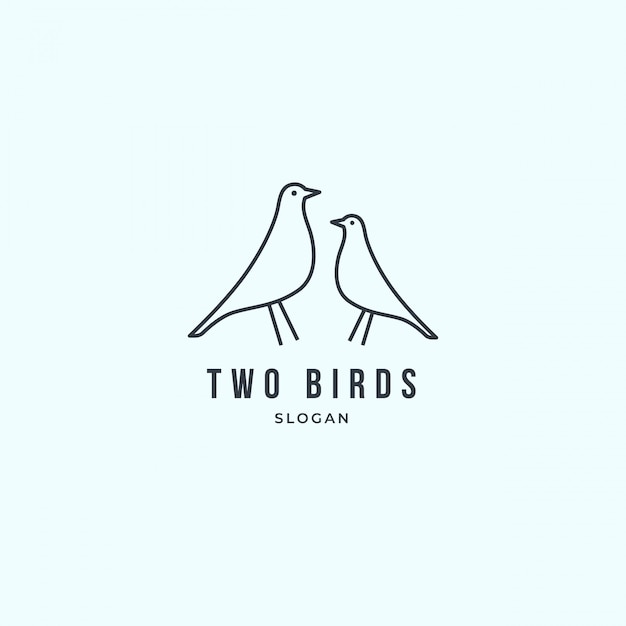 Download Free Hand Drawn Two Birds Logo Premium Vector Use our free logo maker to create a logo and build your brand. Put your logo on business cards, promotional products, or your website for brand visibility.