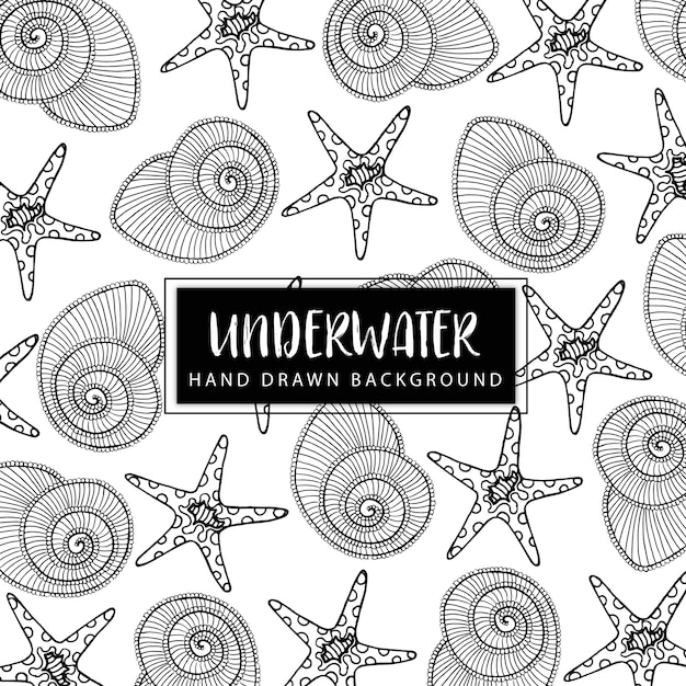 Premium Vector | Hand drawn underwater elements background