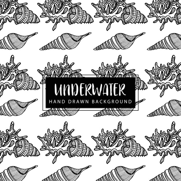 Premium Vector | Hand drawn underwater elements background