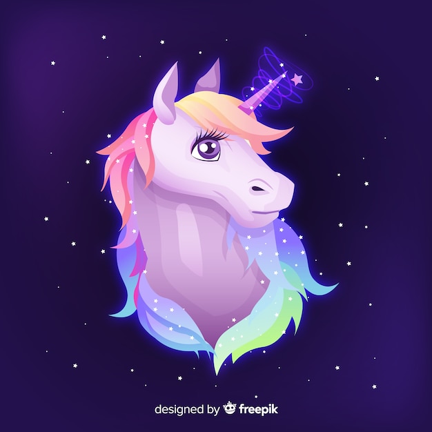 Hand drawn unicorn background | Free Vector