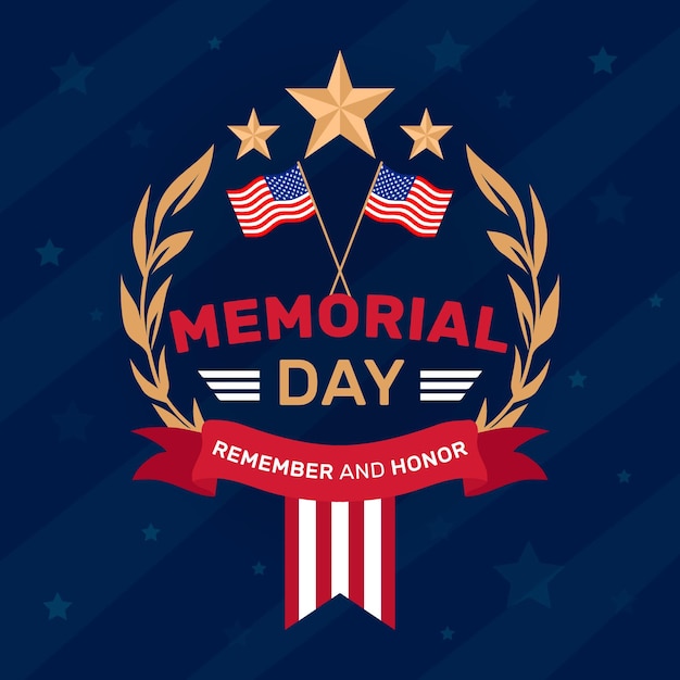 Free Vector | Hand drawn usa memorial day illustration